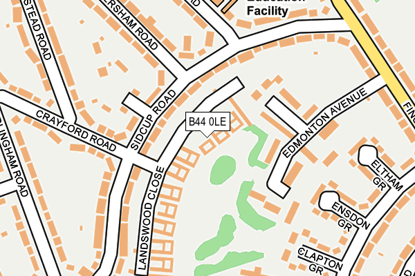 B44 0LE map - OS OpenMap – Local (Ordnance Survey)