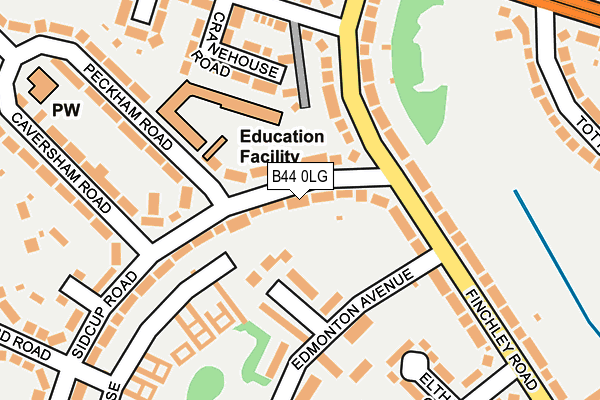 B44 0LG map - OS OpenMap – Local (Ordnance Survey)