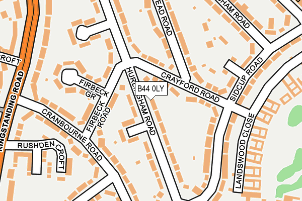 B44 0LY map - OS OpenMap – Local (Ordnance Survey)