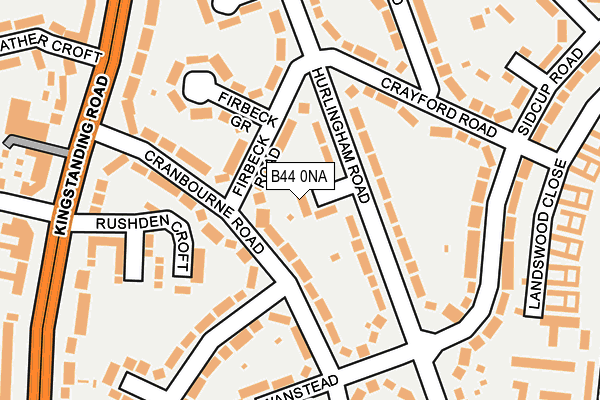 B44 0NA map - OS OpenMap – Local (Ordnance Survey)