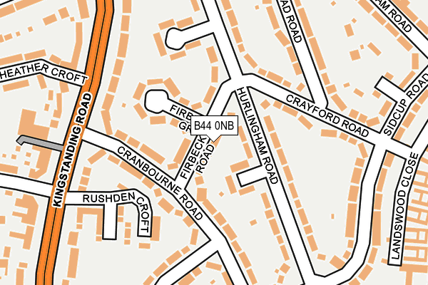 B44 0NB map - OS OpenMap – Local (Ordnance Survey)