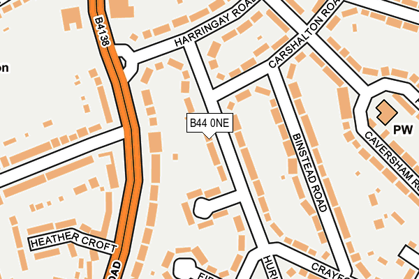 B44 0NE map - OS OpenMap – Local (Ordnance Survey)