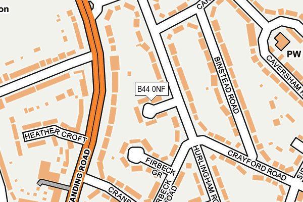 B44 0NF map - OS OpenMap – Local (Ordnance Survey)