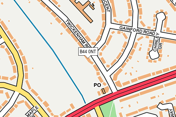 B44 0NT map - OS OpenMap – Local (Ordnance Survey)