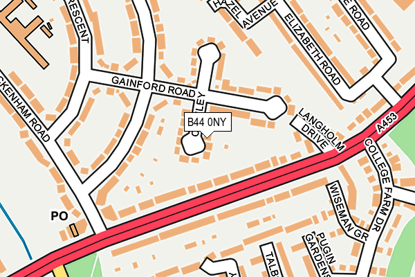 B44 0NY map - OS OpenMap – Local (Ordnance Survey)