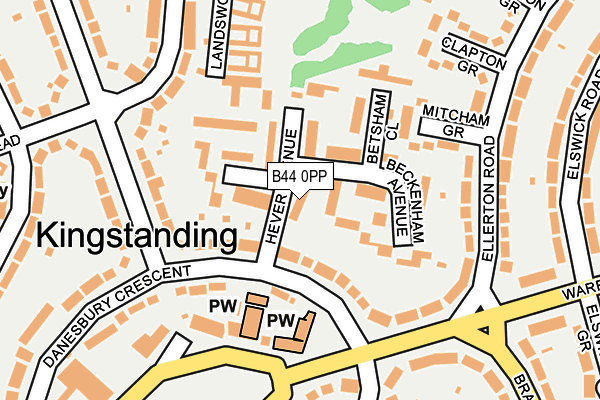 B44 0PP map - OS OpenMap – Local (Ordnance Survey)