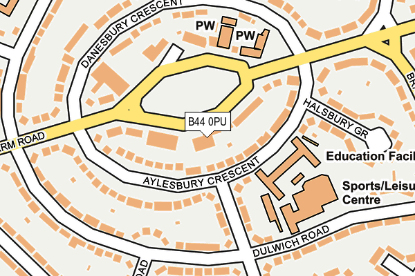 B44 0PU map - OS OpenMap – Local (Ordnance Survey)