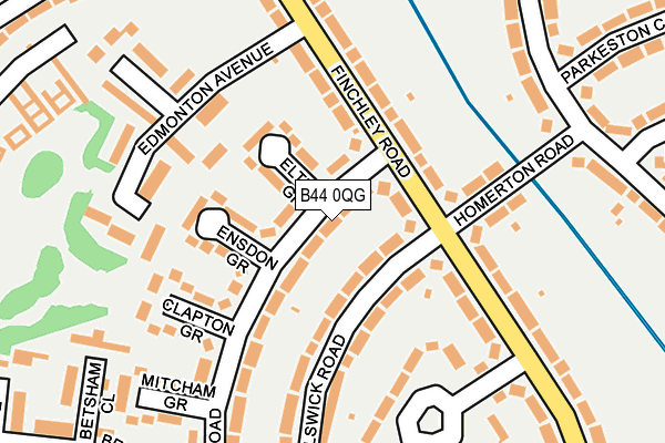 B44 0QG map - OS OpenMap – Local (Ordnance Survey)