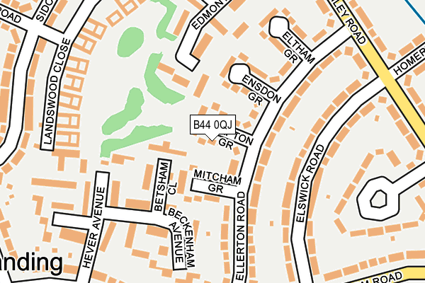 B44 0QJ map - OS OpenMap – Local (Ordnance Survey)