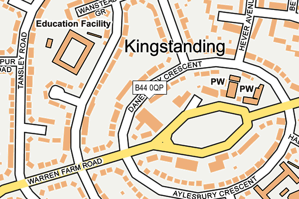 B44 0QP map - OS OpenMap – Local (Ordnance Survey)