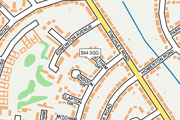 B44 0QQ map - OS OpenMap – Local (Ordnance Survey)