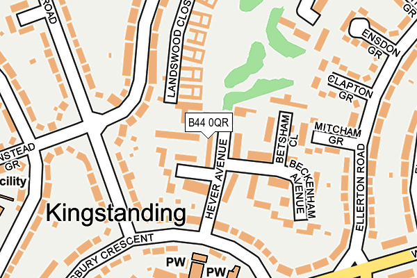 B44 0QR map - OS OpenMap – Local (Ordnance Survey)