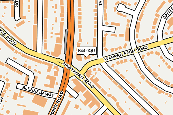 B44 0QU map - OS OpenMap – Local (Ordnance Survey)