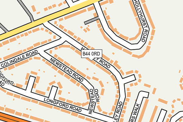 B44 0RD map - OS OpenMap – Local (Ordnance Survey)