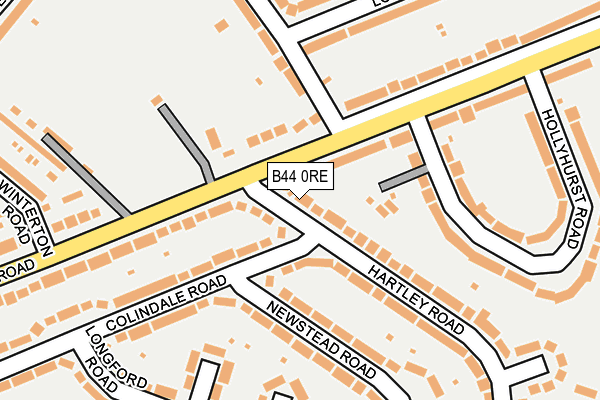 B44 0RE map - OS OpenMap – Local (Ordnance Survey)