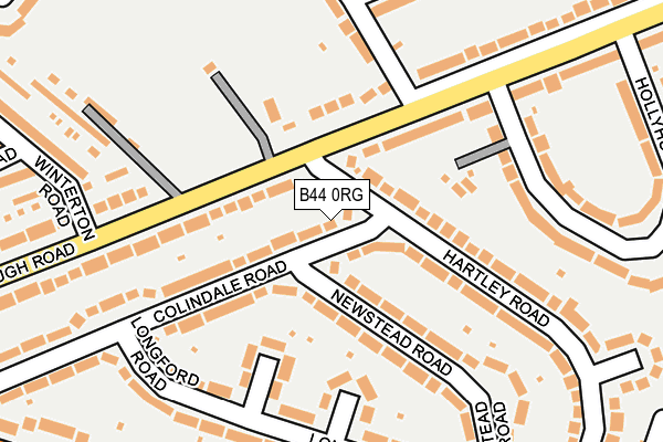 B44 0RG map - OS OpenMap – Local (Ordnance Survey)