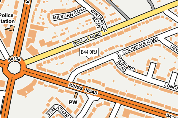 B44 0RJ map - OS OpenMap – Local (Ordnance Survey)