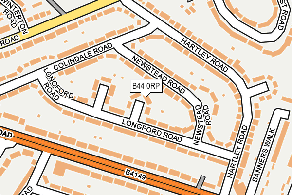 B44 0RP map - OS OpenMap – Local (Ordnance Survey)