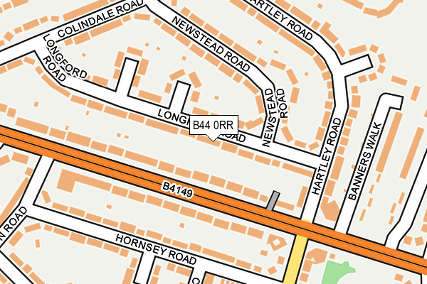 B44 0RR map - OS OpenMap – Local (Ordnance Survey)