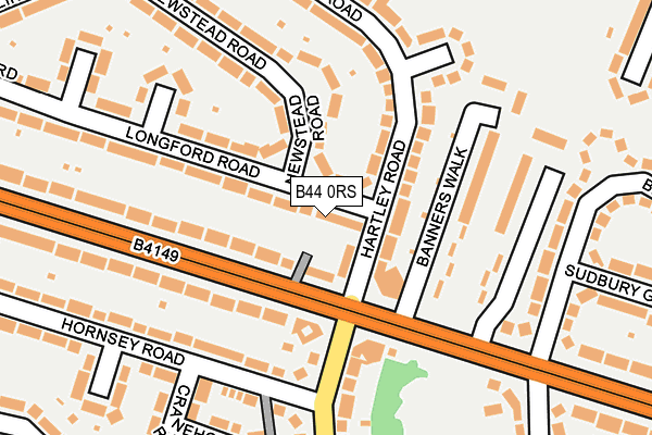 B44 0RS map - OS OpenMap – Local (Ordnance Survey)