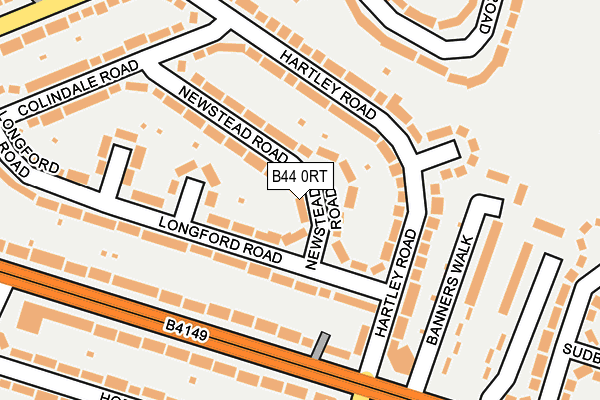 B44 0RT map - OS OpenMap – Local (Ordnance Survey)