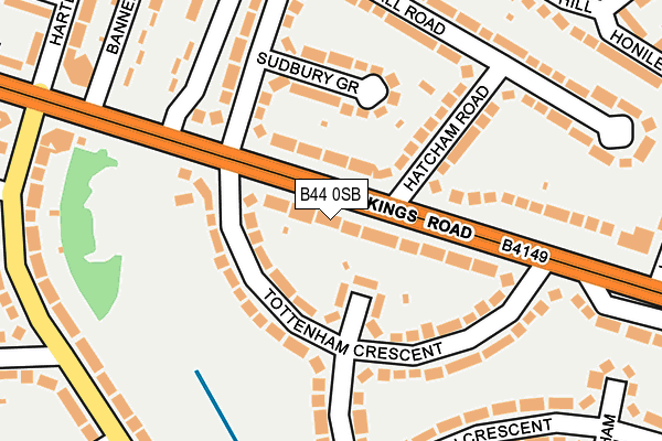 B44 0SB map - OS OpenMap – Local (Ordnance Survey)