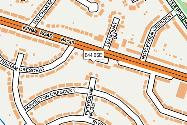 B44 0SE map - OS OpenMap – Local (Ordnance Survey)