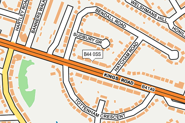 B44 0SS map - OS OpenMap – Local (Ordnance Survey)