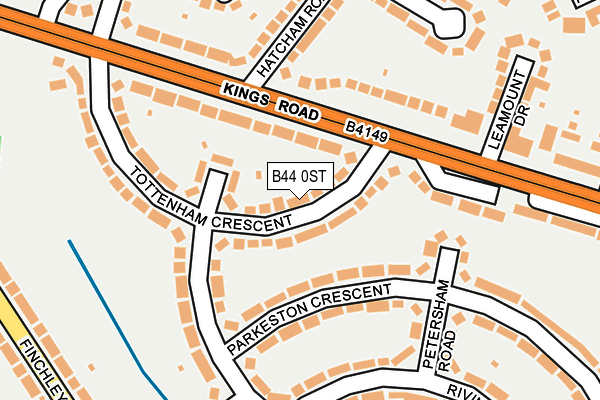 B44 0ST map - OS OpenMap – Local (Ordnance Survey)
