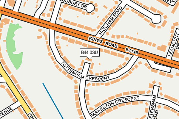 B44 0SU map - OS OpenMap – Local (Ordnance Survey)