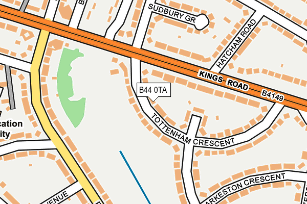 B44 0TA map - OS OpenMap – Local (Ordnance Survey)