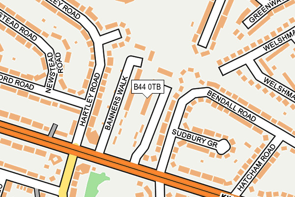 B44 0TB map - OS OpenMap – Local (Ordnance Survey)