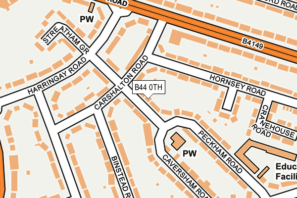 B44 0TH map - OS OpenMap – Local (Ordnance Survey)