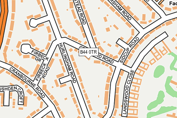 B44 0TR map - OS OpenMap – Local (Ordnance Survey)