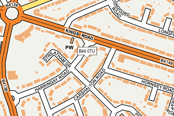 B44 0TU map - OS OpenMap – Local (Ordnance Survey)