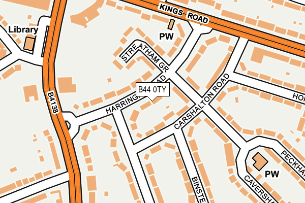 B44 0TY map - OS OpenMap – Local (Ordnance Survey)