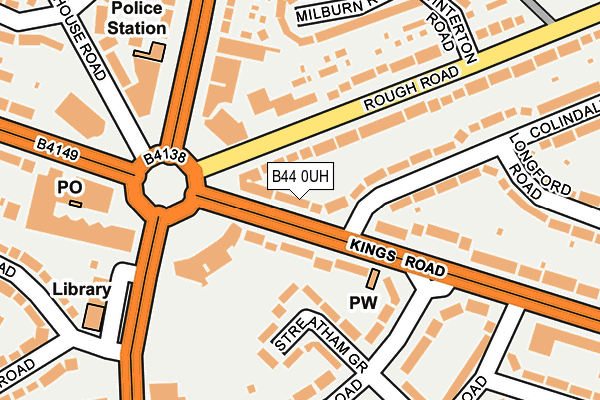 B44 0UH map - OS OpenMap – Local (Ordnance Survey)