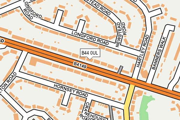 B44 0UL map - OS OpenMap – Local (Ordnance Survey)