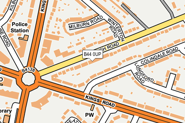 B44 0UP map - OS OpenMap – Local (Ordnance Survey)