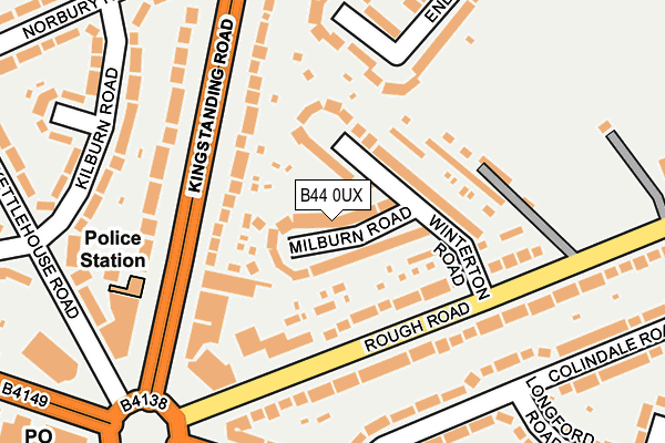 B44 0UX map - OS OpenMap – Local (Ordnance Survey)