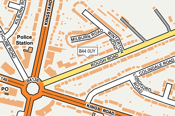B44 0UY map - OS OpenMap – Local (Ordnance Survey)