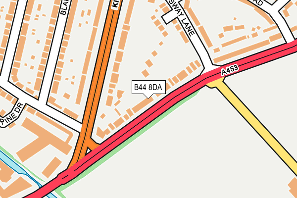 B44 8DA map - OS OpenMap – Local (Ordnance Survey)