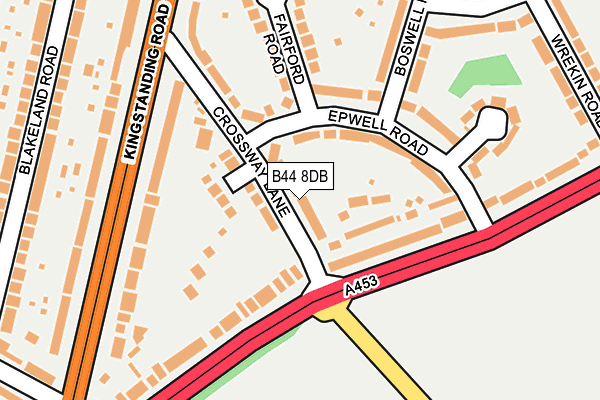 B44 8DB map - OS OpenMap – Local (Ordnance Survey)