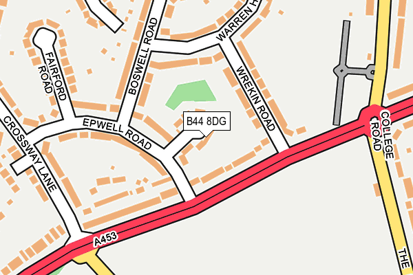 B44 8DG map - OS OpenMap – Local (Ordnance Survey)