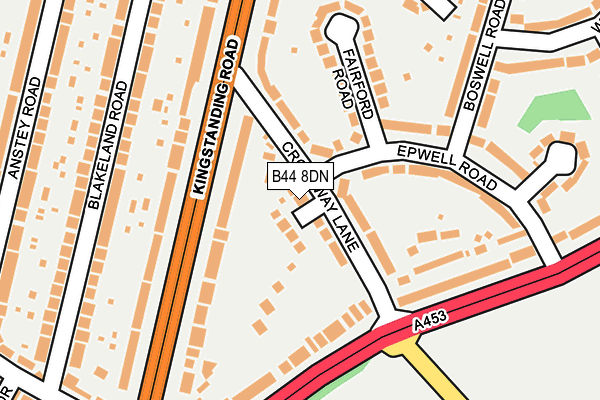 B44 8DN map - OS OpenMap – Local (Ordnance Survey)