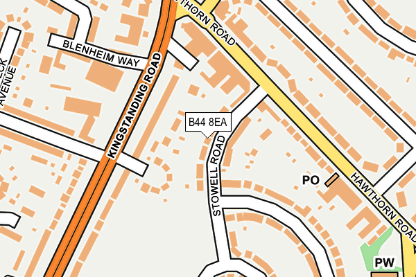 B44 8EA map - OS OpenMap – Local (Ordnance Survey)