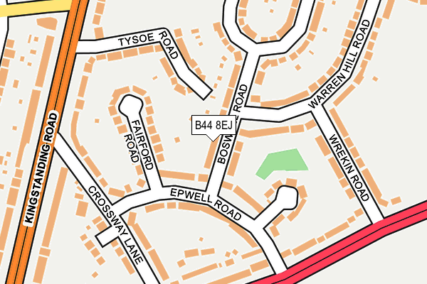 B44 8EJ map - OS OpenMap – Local (Ordnance Survey)