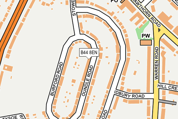 B44 8EN map - OS OpenMap – Local (Ordnance Survey)