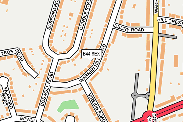 B44 8EX map - OS OpenMap – Local (Ordnance Survey)