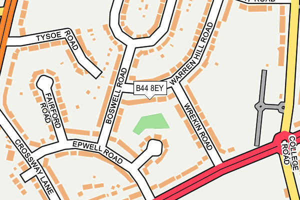 B44 8EY map - OS OpenMap – Local (Ordnance Survey)